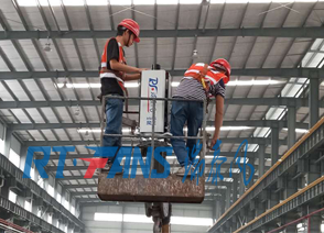 注塑車(chē)間大型工業(yè)吊扇安裝，瑞泰風(fēng)一步到位